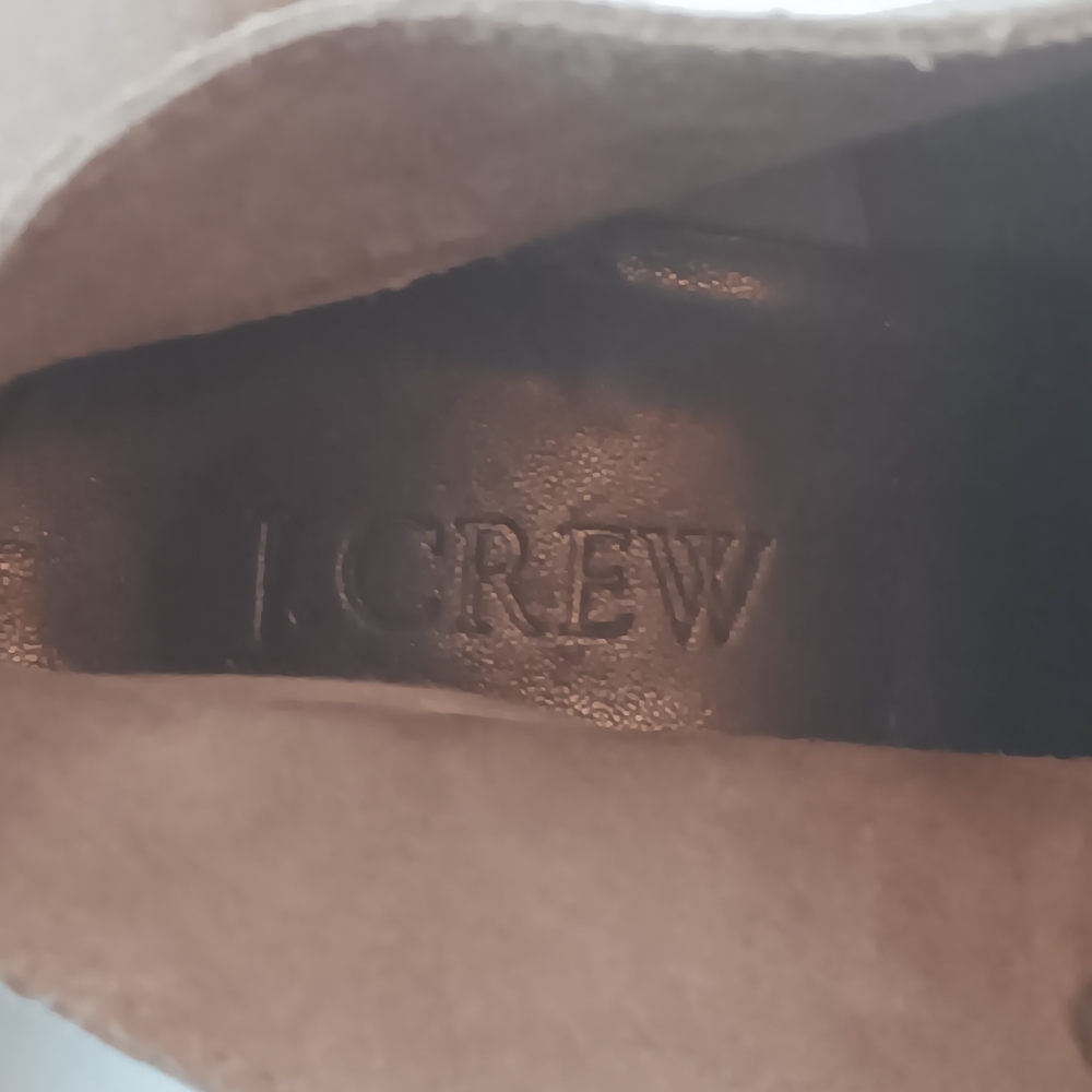 J Crew Italy Womens 6 Tan Suede Wedge Ankle Bootie Boot Shoe Crepe Sole - Picture 16 of 16